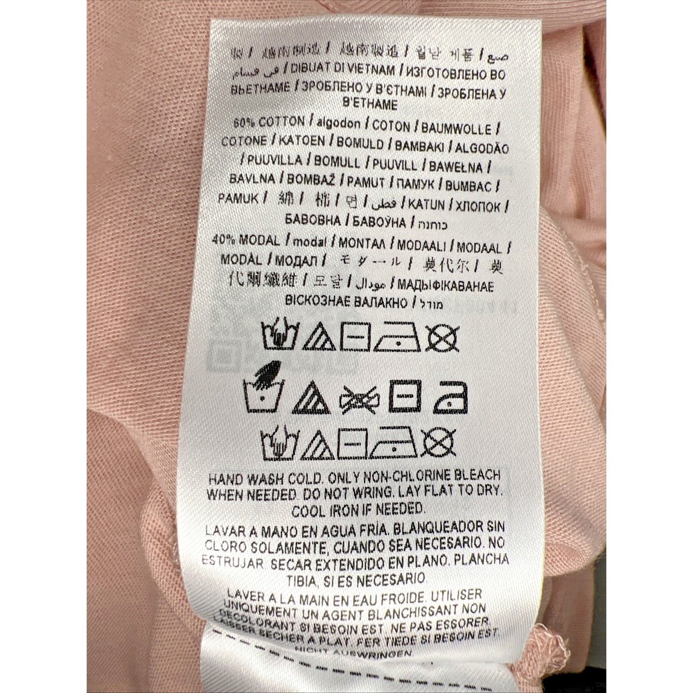 NWT Guess LA Skylar Top Women's L Blush Pink Modal Henley Roll Tab Sleeve Soft - Picture 11 of 16
